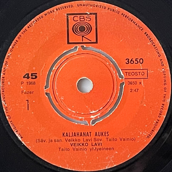 Kaljahanat Aukes / Pienen Pieni Kirje