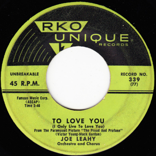 To Love You (I Only Live To Love You) / Dutch Treat