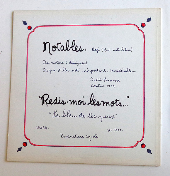 Redis-moi Les Mots... / Le Bleu De Tes Yeux