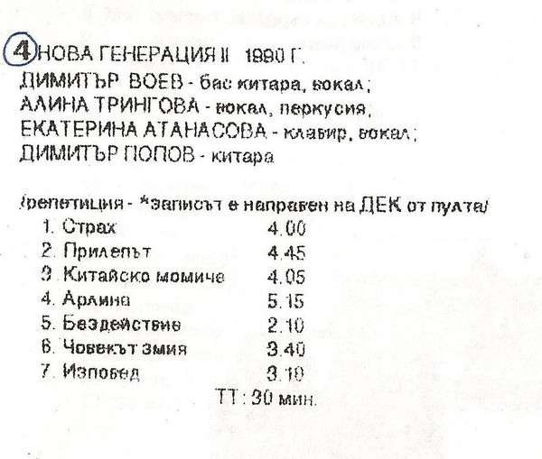1990 - Репетиция в ч-ще "Васил Левски", София