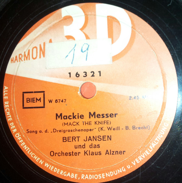 Mackie Messer / Wenn Die Sonne Scheint In Texas