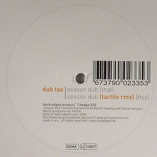 Season Dub / Season Dub (Tactile Rmx)