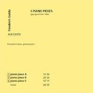 3 Piano Pieces Opus Posthum 1986