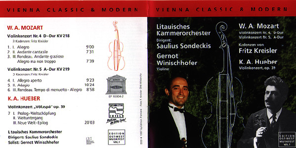Violinkonzert Nr. 4, D-Der / Violinkonzert Nr. 5 A-Der / Violinkonzert, Op. 39