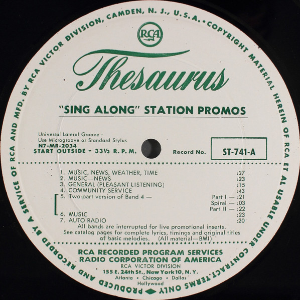 "Sing Along" Station Promos