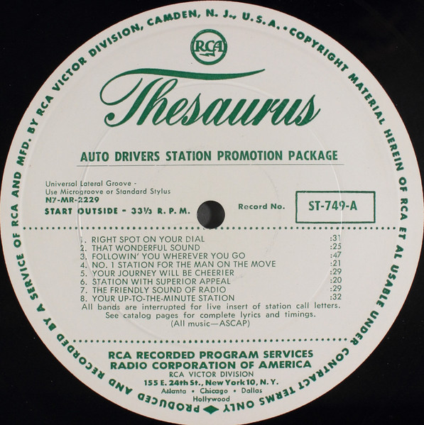 Auto Drivers Station Promotion Package / "Sell-Tunes"
