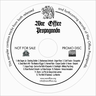 War Office Propaganda Promo Disc