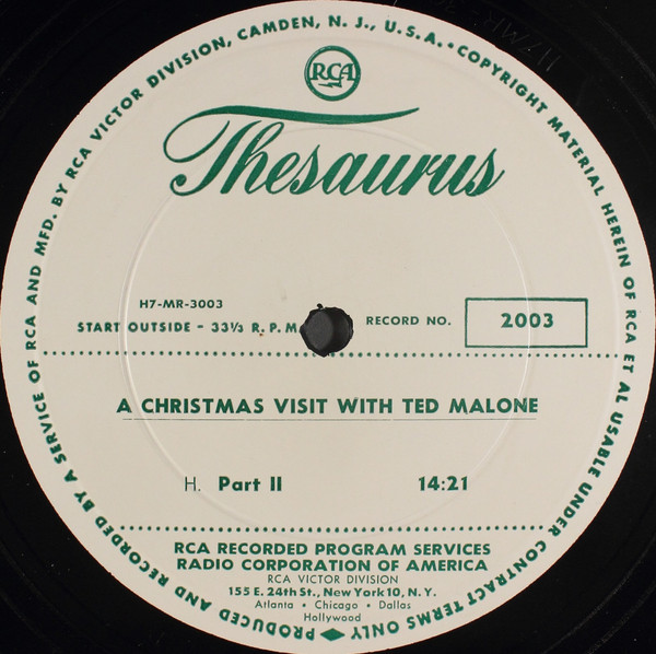 A Christmas Visit With Ted Malone (Part II) / Easter Show (Part II)