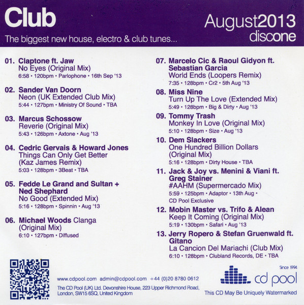 CD Pool Club August 2013