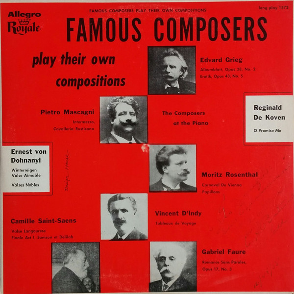 Famous Composers Play Their Own Compositions