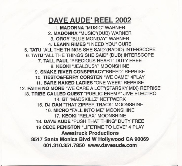 Dave Audé Reel 2002