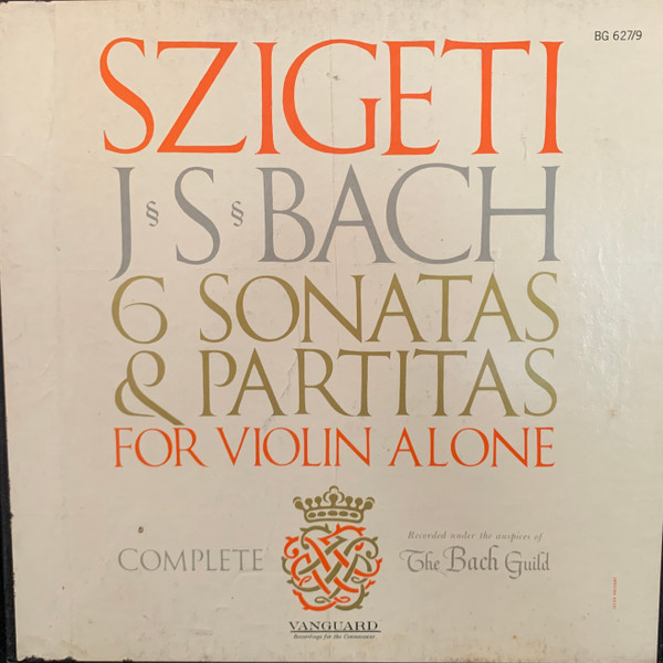 6 Sonatas & Partitas For Violin Alone