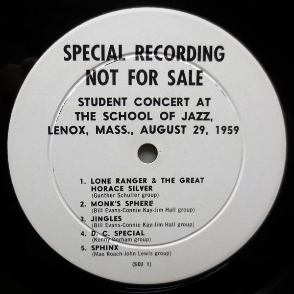 Student Concert At The School Of Jazz, Lenox, Mass., August 29, 1959