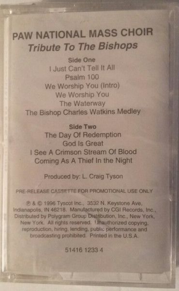 Tribute To The Bishops