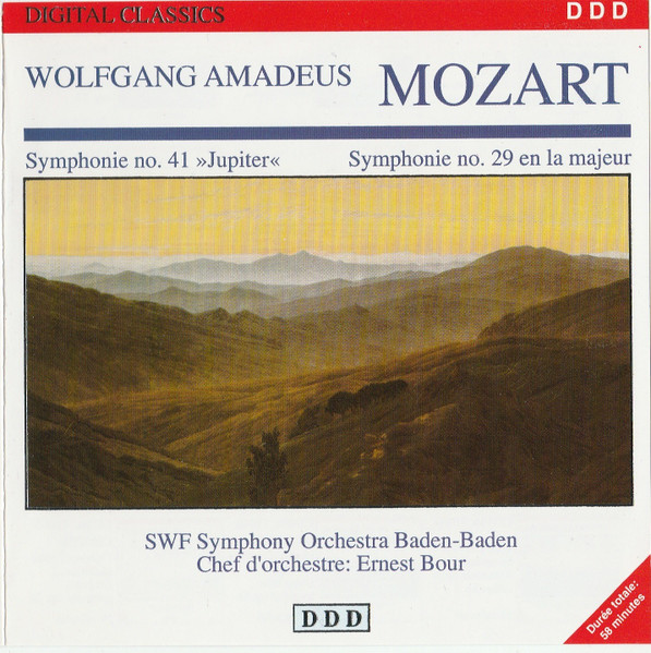 Symphonie No. 41 >>Jupiter<< Symphonie No. 29 En La Majeur