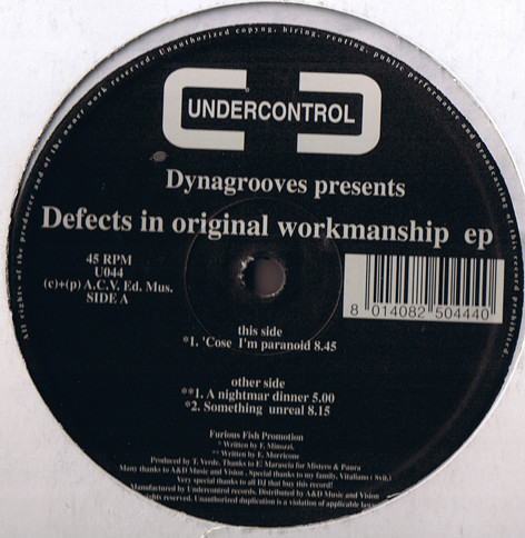 Defects In Original Workmanship EP