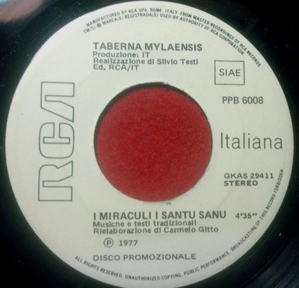 I Miraculi I Santu Sanu / Lu Patri Nostru Di San Giuliano