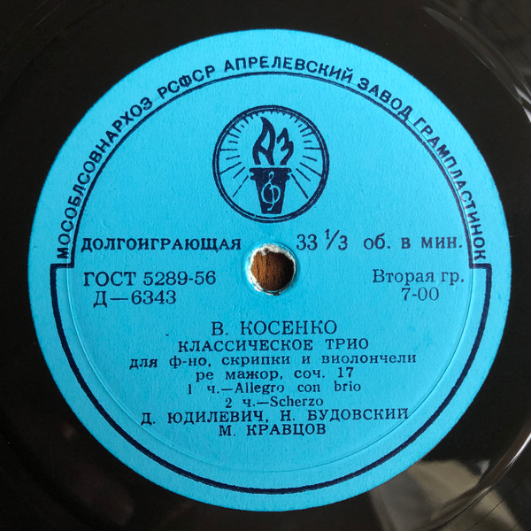 Классическое Трио Для Ф-но, Скрипки И Виолончели, Ре Мажор, Соч. 17