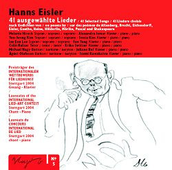 41 Ausgewählte Lieder / 41 Selected Songs / 41 Lieders Choisis [Nach Gedichten Von / On Poems By / Sur Des Poèmes De Altenberg, Brecht, Eichendorff, Eisler, Goethe, Heine, Hölderlin, Mörike, Pascal Und Shakespeare]