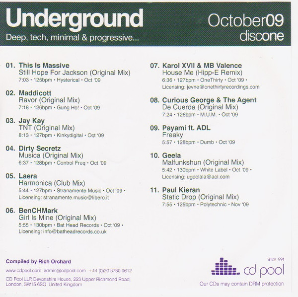 Underground & Alternative - October 09