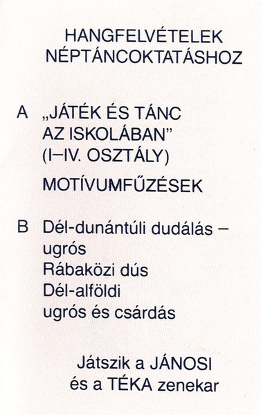 "Játék És Tánc Az Iskolában" (I-IV Osztály) - Motívumfűzések