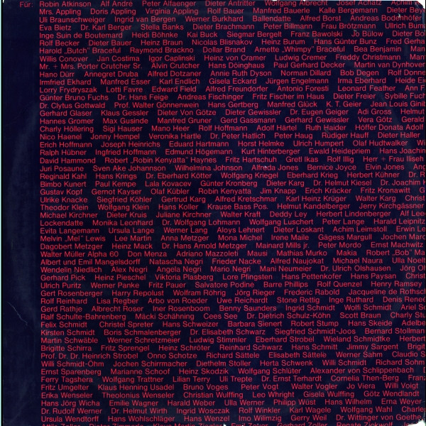 Wolfgang Dauner / Eberhard Weber / Jürgen Karg / Fred Braceful