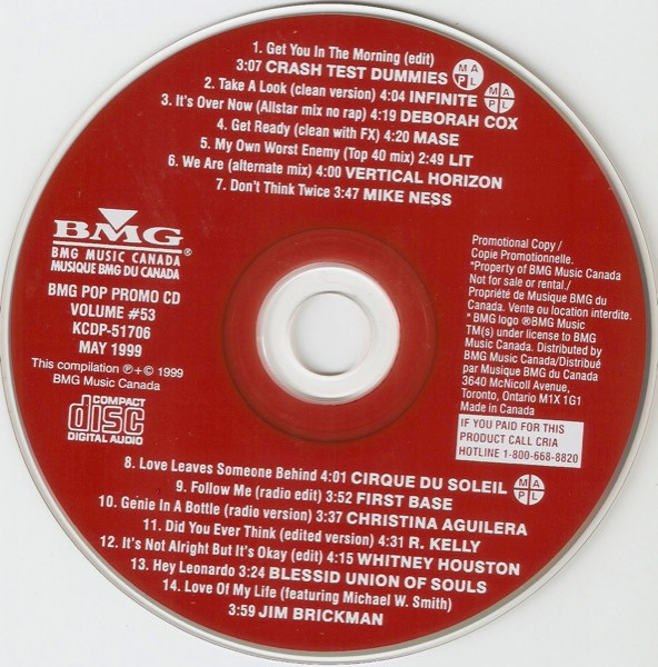 BMG Pop Promo CD Compilation #53