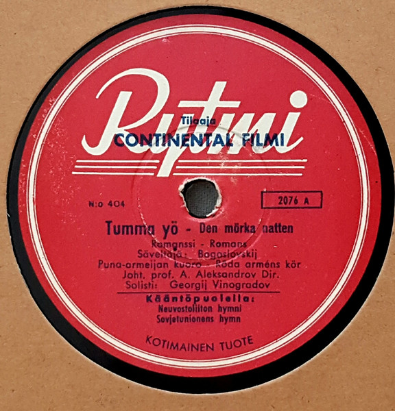 Tumma Yö - Den Mörka Natten / Neuvostoliiton Hymni - Sovjetunionens Hymn