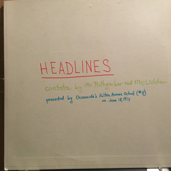 Contata by Mr. Rothgarber and Mr. Lichter presented by Oceanside's Fulton Avenue School (#8) on June 18, 1971
