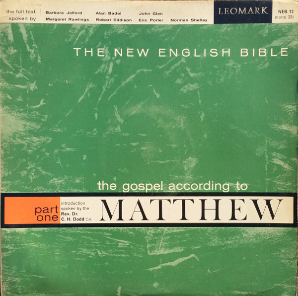 The New English Bible The Gospel According To Matthew Part One