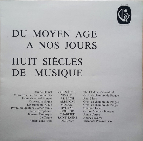 Du Moyen Age A Nos Jours (Huit Siècles De Musique)
