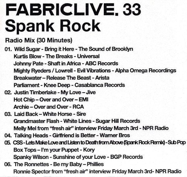 FabricLive. 33 (Radio Mix)