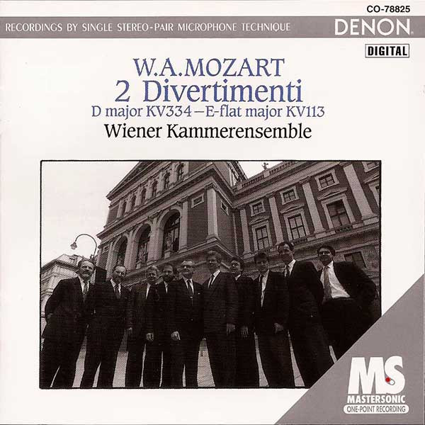 2 Divertimenti (D Major KV334 - E Flat Major KV113)