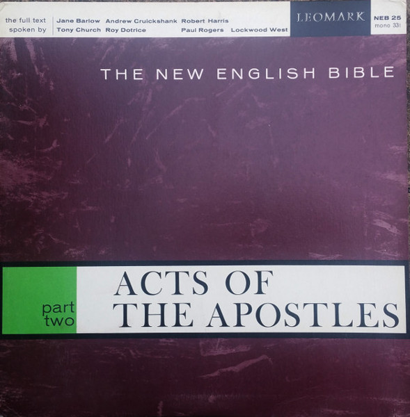 The New English Bible, Acts Of The Apostles (Part Two)